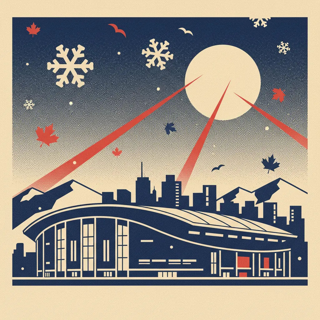 Stylized illustration of Scotiabank Centre in Halifax, Nova Scotia
